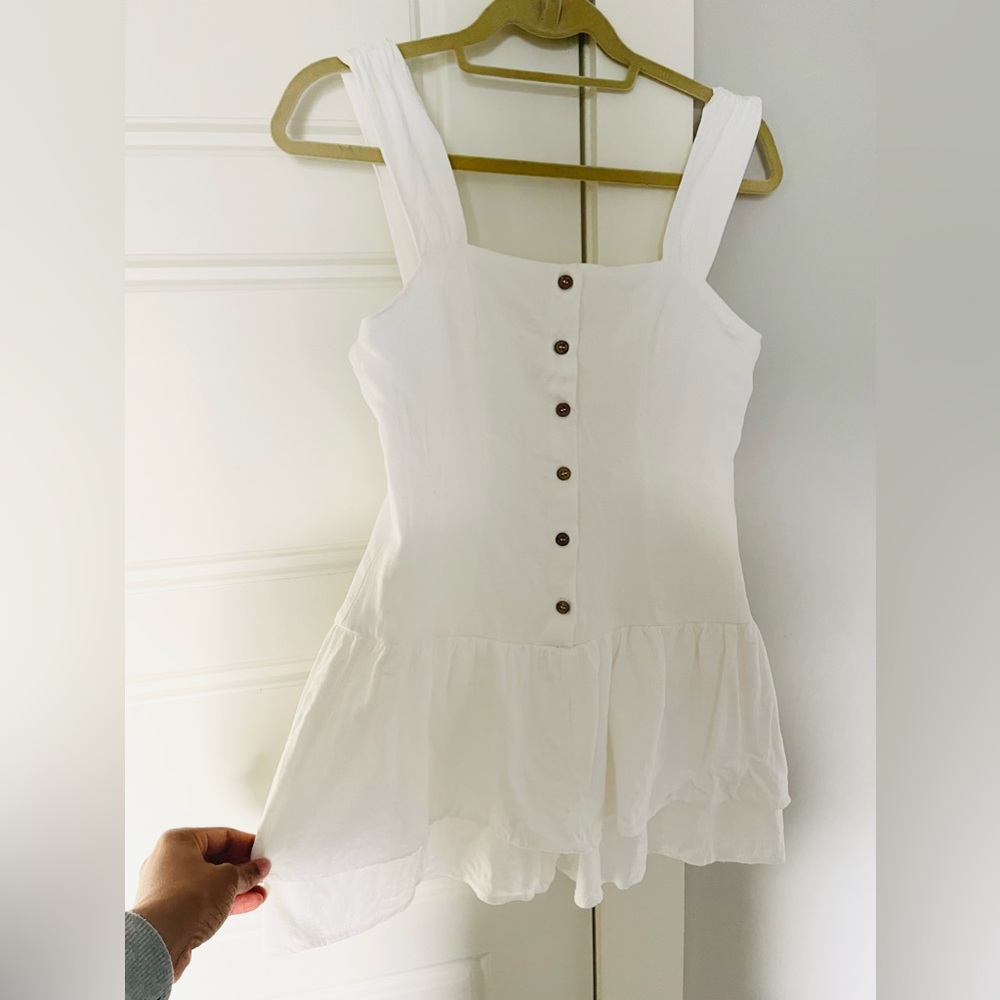 Women Sleeveless linen Blend Romper - Picture 7 of 13